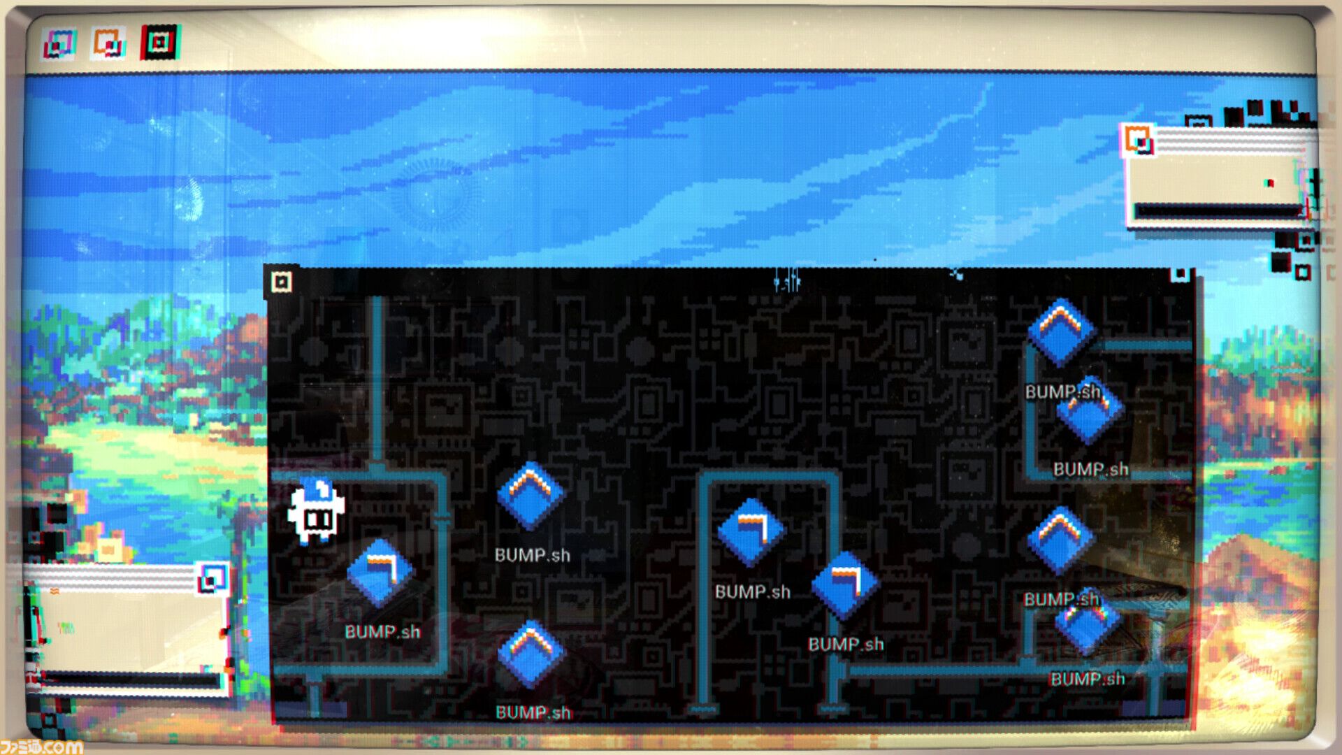 『MainFrames』フロッピーディスクがパソコン内を飛び回る2DアクションがSwitchで発売。ウィンドウを並び替えて道を作る、斬新ながらもどこか感じる懐かしさ