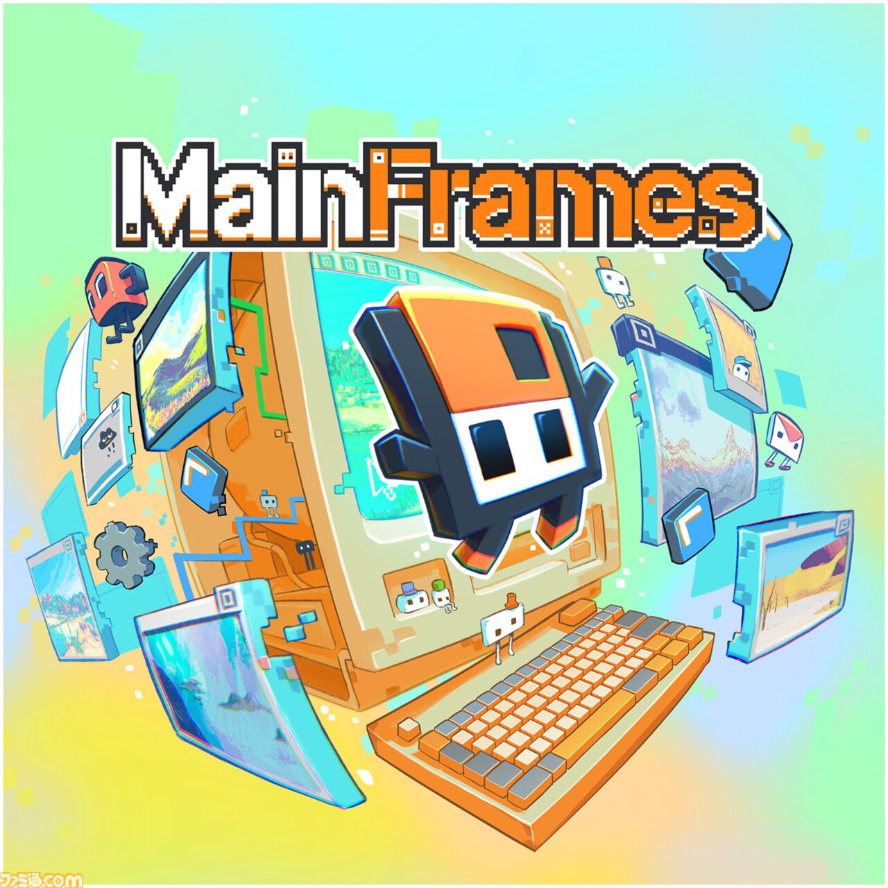 MainFrames』フロッピーディスクがパソコン内を飛び回る2Dアクションが