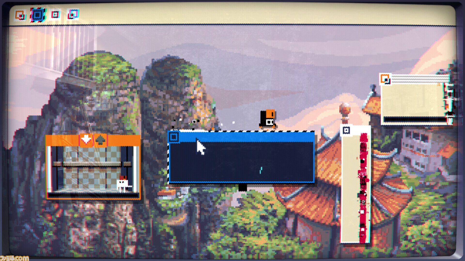 『MainFrames』フロッピーディスクがパソコン内を飛び回る2DアクションがSwitchで発売。ウィンドウを並び替えて道を作る、斬新ながらもどこか感じる懐かしさ