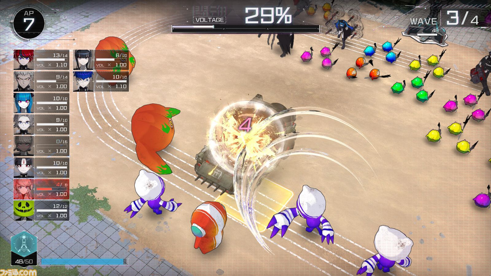 『ハンドレッドライン』SRPG(バトル)パート攻略。APやVOLTAGEの仕組み、戦略物資の活用方法など侵校生との戦いで覚えておきたい知識をまとめて解説