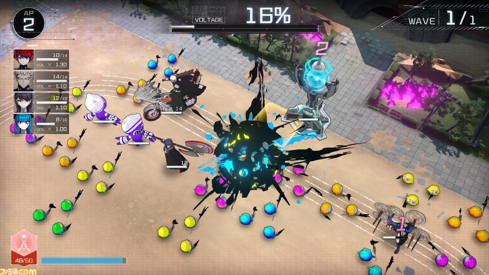 『ハンドレッドライン』SRPG(バトル)パート攻略。APやVOLTAGEの仕組み、戦略物資の活用方法など侵校生との戦いで覚えておきたい知識をまとめて解説