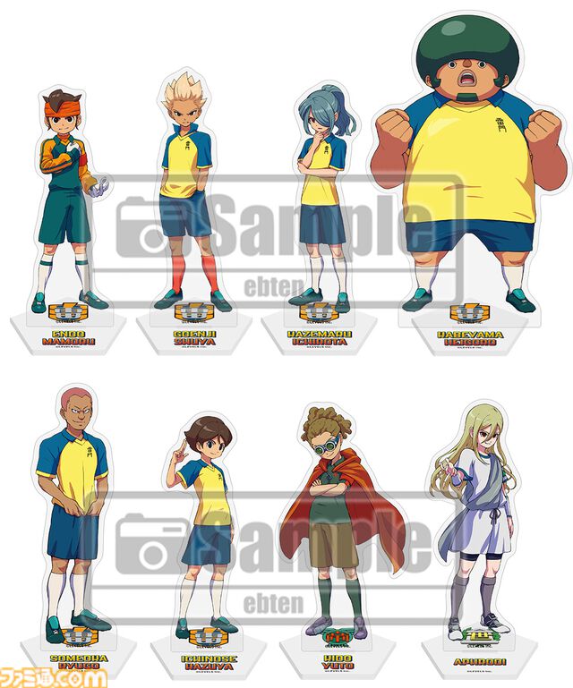 『イナズマイレブン 英雄たちのヴィクトリーロード』円堂、豪炎寺、鬼道など歴代キャラのアクリルスタンドが予約開始。笹波たちのデフォルメキーホルダーも