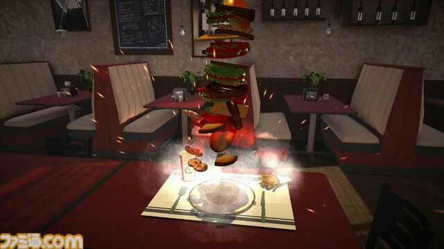 『爆盛食堂』ハンバーガーの具や寿司など食材を盛って盛って盛りまくる3Dパズルゲームが本日（4/24）配信開始。積み終わった食材はスタッフがおいしくいただきます