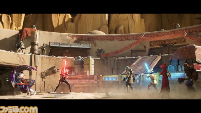 『スター・ウォーズ：銀河のハンター』6月4日リリース。ロールの特徴を生かして戦う、4対4のアリーナバトル。ジェダイ・ドロイドや賞金稼ぎ、ストームトルーパーなど多彩なキャラが参戦