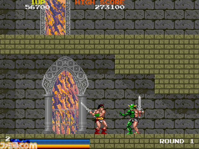 【アケアカ】『ラスタンサーガ』Switch/PS4向けに5/2配信。1987年にタイトーから発売された、盗賊ラスタンを操作して国で暴れまわるドラゴンを倒していくアクションゲーム
