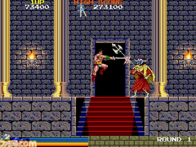 【アケアカ】『ラスタンサーガ』Switch/PS4向けに5/2配信。1987年にタイトーから発売された、盗賊ラスタンを操作して国で暴れまわるドラゴンを倒していくアクションゲーム