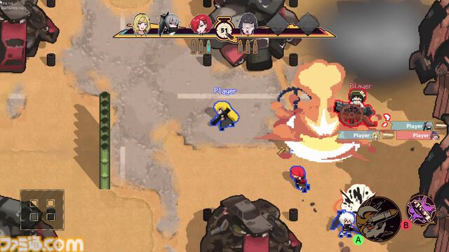 『砲撃少女』大砲片手に戦う少女たちの3vs3対戦型シューター。爆発に当たると敵・味方問わず即退場。5月15日にSteamで発売