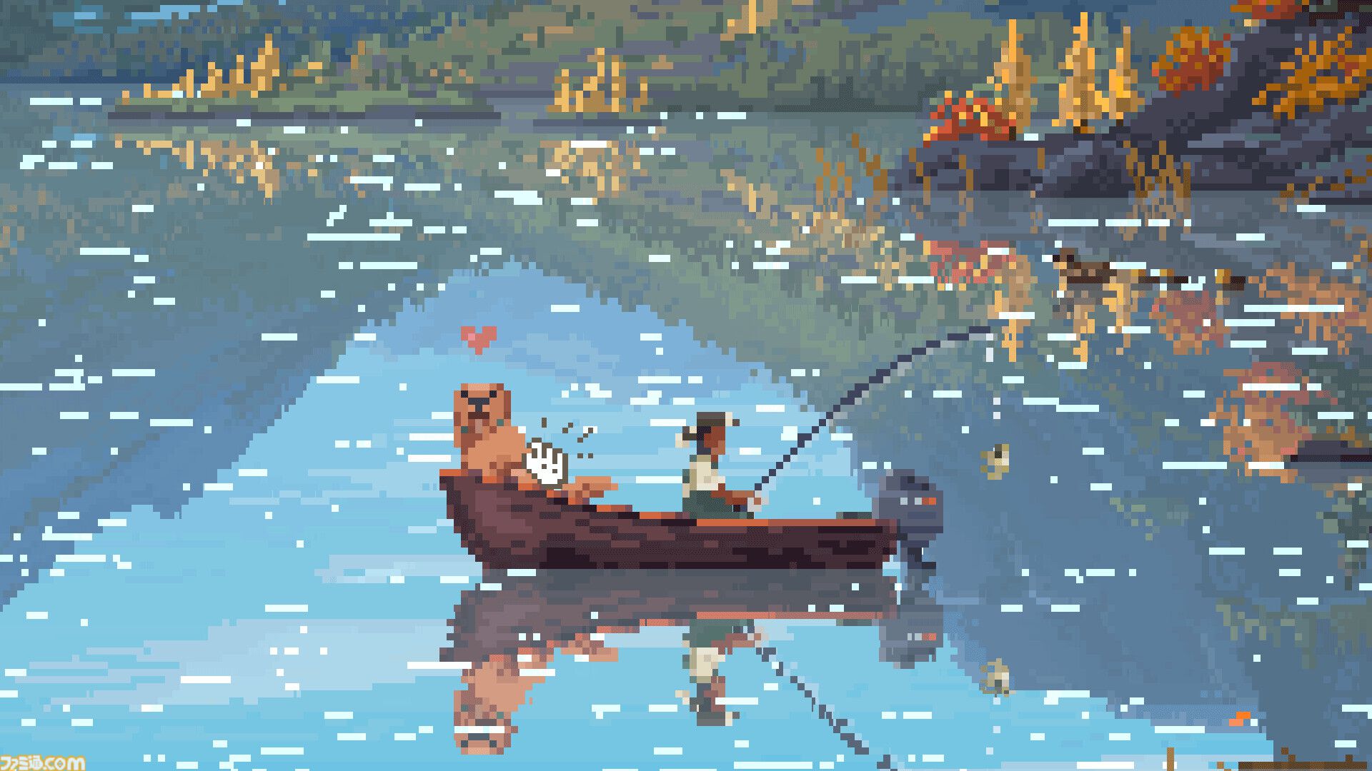 放置釣りゲーム『Cast n Chill』の無料体験版がじんわり人気。美麗ピクセルアートで描かれた大自然のなか、忠犬といっしょにチルな魚釣り