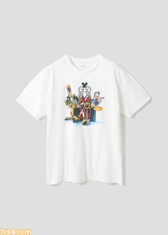 『キングダム ハーツ』グラニフアパレルの先行予約スタート。ソラ一行のTシャツ、黒基調の王様（ミッキー）の帽子&バッグがオシャレ