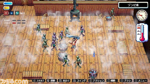 『Sauna of the DEAD』Switch版が5月22日に発売決定。アウフグースやロウリュウの熱風で迫りくるゾンビや悪魔たちを整える2Dサウナアクション