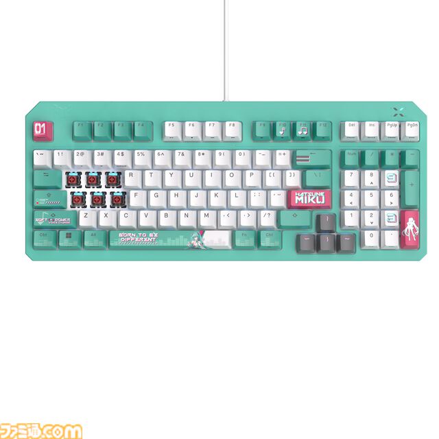 初音ミクとTUF Gamingのコラボゲーミングデバイスが6月中旬より発売。キーボード、マウス、マウスパッド、ヘッドセットの4種にて展開