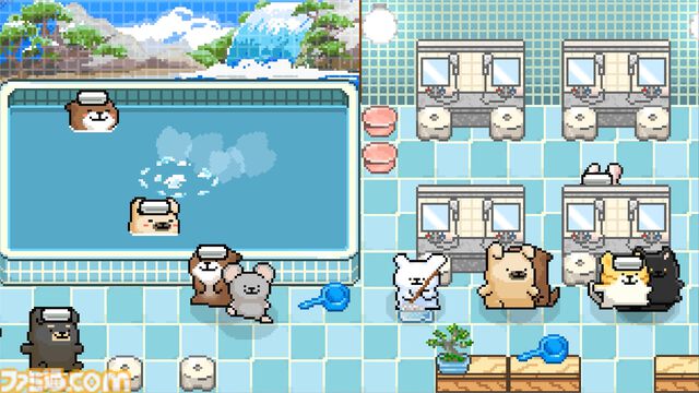 『アニマルスパ』PC画面下でゆるカワイイ動物と銭湯づくり。ネコ、イヌ、ウサギやハムスターの入浴を眺める癒し系タイトルが5月14日発売記事著者