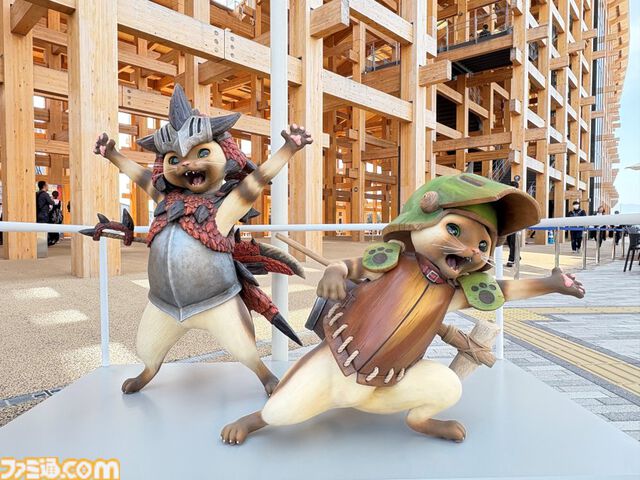 【モンハン】大阪・関西万博にオトモアイルーが5月19日より登場。武装したアイルーと一緒に写真撮影が可能。『モンスターハンター ブリッジ』オリジナルステッカーをプレゼント