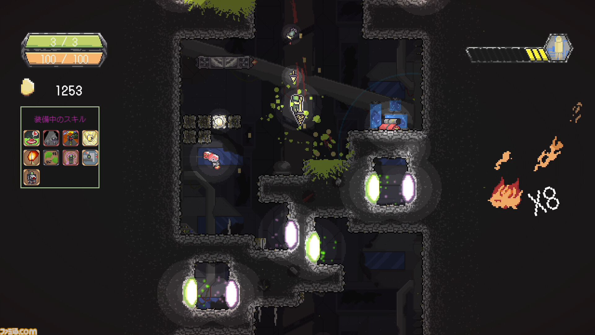 『UDO：未確認ドリル物体』穴掘りローグライク5月29日配信決定。エイリアン潜む深淵に巨大ドリルで挑む落下アクション
