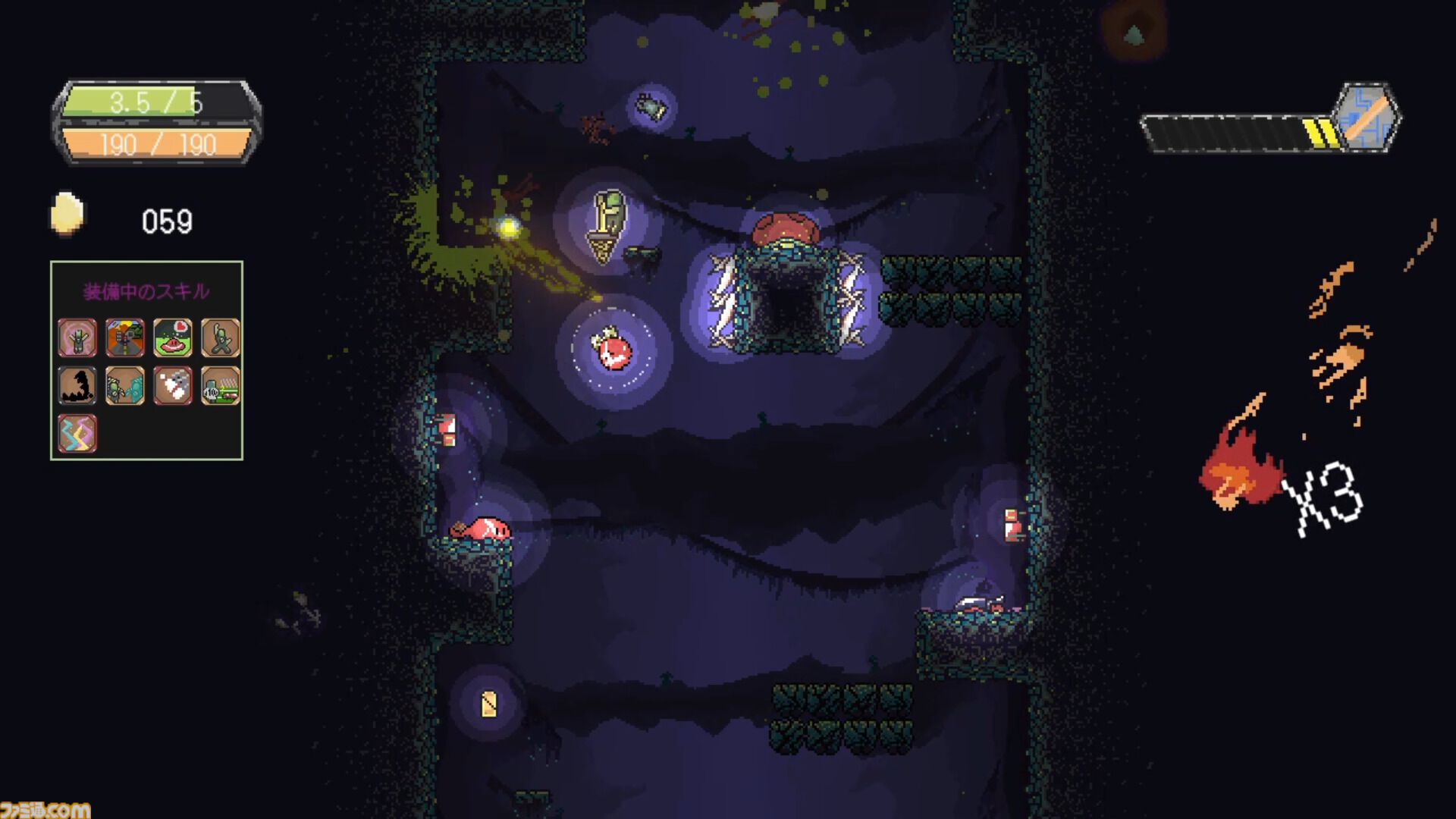 『UDO：未確認ドリル物体』穴掘りローグライク5月29日配信決定。エイリアン潜む深淵に巨大ドリルで挑む落下アクション
