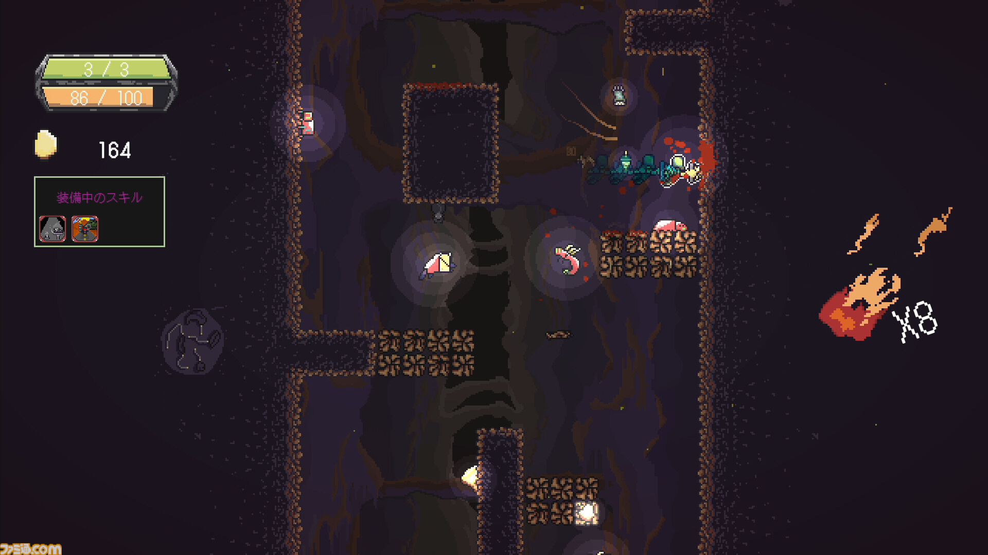 『UDO：未確認ドリル物体』穴掘りローグライク5月29日配信決定。エイリアン潜む深淵に巨大ドリルで挑む落下アクション