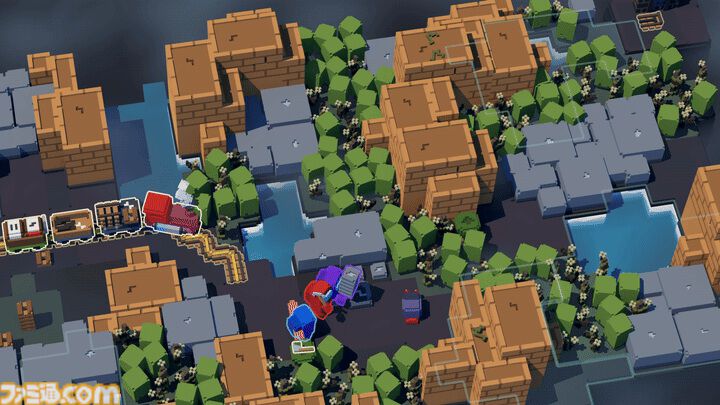 『Unrailed 2:バック・オン・トラック』無料大型アプデで『Among Us』とコラボ。クルーメイトたちが線路建設で奮闘！ 地形が変化する新バイオームも登場