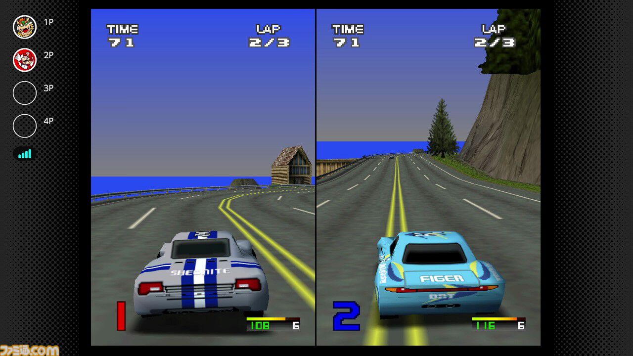 日本未発売の『リッジレーサー 64』が“NINTENDO 64 Nintendo Switch Online”に登場。画面分割対戦も可能な警戒レースゲーム。懐かしのCGキャラ永瀬麗子の姿も
