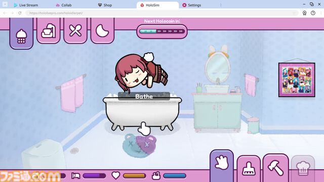 『Holoidle』宝鐘マリン、がうる・ぐら、森カリオペをお世話して人気配信者にする癒し系クリッカーゲームが6月6日に発売