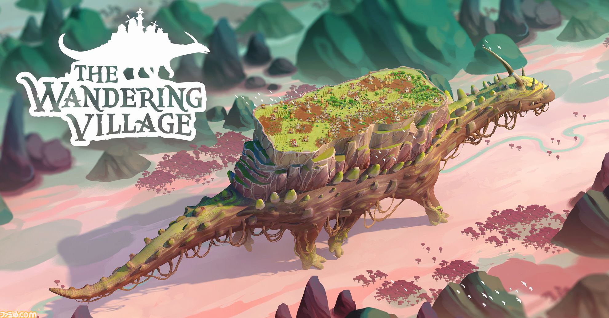 地上げ屋ゲーム The Wandering Village』巨大生物の背中の上で街づくりが