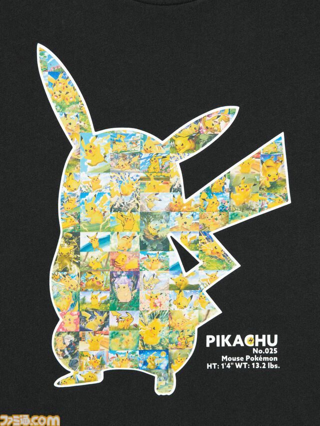 『ポケカ』&『ポケポケ』とユニクロのコラボUT&スウェットが発売決定。歴代“ピカチュウ”イラストをコラージュした絵柄が壮観