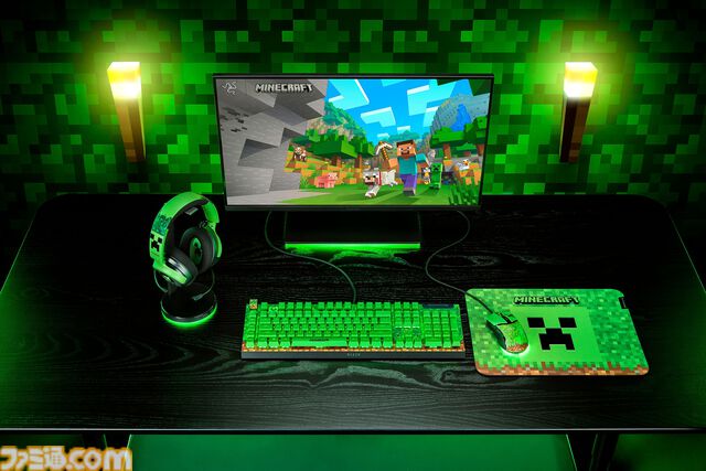 『マインクラフト』クリーパーがデザインされたRazerコラボゲーミングマウス・キーボードが6月27日に発売。本日（5/27）より予約開始