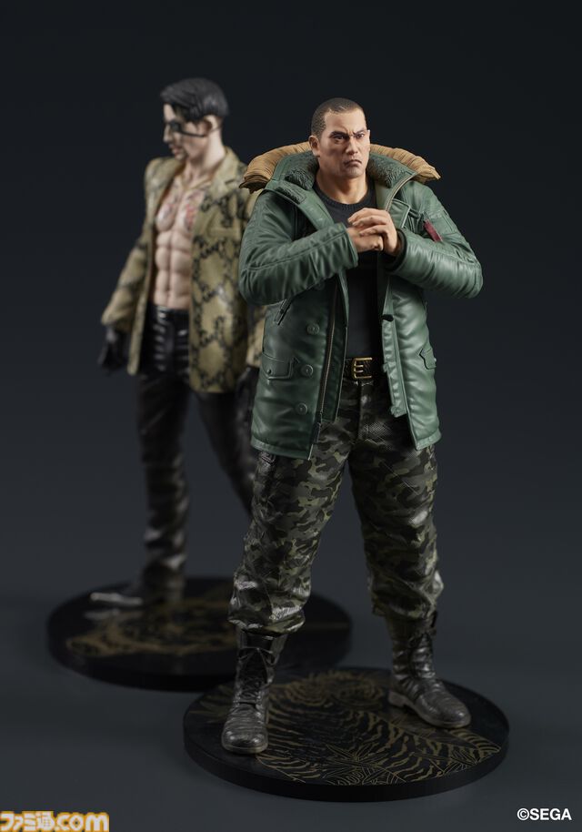 『龍が如く』冴島大河のスタチューフィギュアが10月に発売。刺青をあしらったミニ屏風がセガストア特典として付属。真島吾朗のフィギュアも再販決定