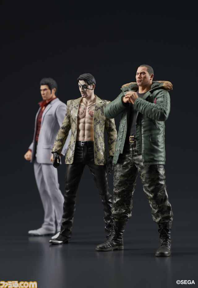 『龍が如く』冴島大河のスタチューフィギュアが10月に発売。刺青をあしらったミニ屏風がセガストア特典として付属。真島吾朗のフィギュアも再販決定