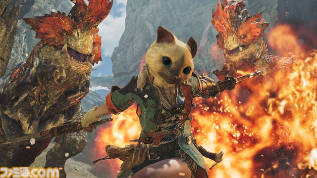 『モンハンワイルズ』アイルーになりきれるユニークな頭装備が登場。6月4日配信、初の3頭狩猟イベントクエスト“三人寄ればケマトリス！”で入手可能