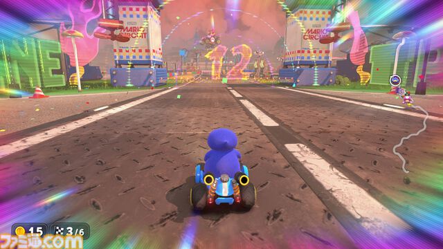『マリオカート ワールド』24台のレースは混戦・スリリング。ドンドン脱落する“サバイバル”はスピーディー（約10分）に大陸横断、“グランプリ”のレースはコースどうしをつなぐ道でも開催