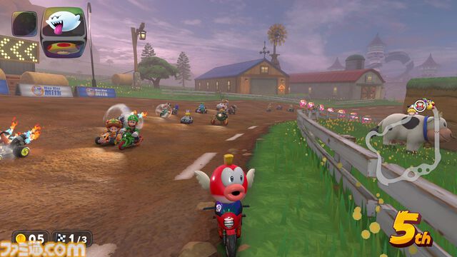 『マリオカート ワールド』24台のレースは混戦・スリリング。ドンドン脱落する“サバイバル”はスピーディー（約10分）に大陸横断、“グランプリ”のレースはコースどうしをつなぐ道でも開催