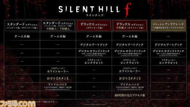 『サイレントヒルf』9月25日に発売決定。本日（6月5日）より予約受付開始、デラックスエディションには48時間の先行アクセス権も