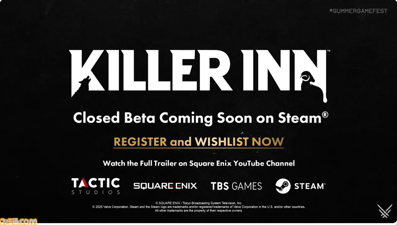 『KILLER INN』(キラーイン)発表。スクエニ＆TBS GAMESでSteam向けタイトルとして共同開発。狼と羊によるマーダーミステリー【Summer Game Fest 2025】