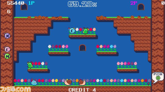 『ブルームパラダイス』妖精になってステージ内にお花を咲かせよう。レトロアーケード風アクションが6月19日発売。ふたり協力プレイにも対応
