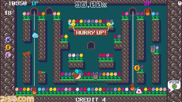 『ブルームパラダイス』妖精になってステージ内にお花を咲かせよう。レトロアーケード風アクションが6月19日発売。ふたり協力プレイにも対応