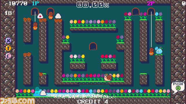 『ブルームパラダイス』妖精になってステージ内にお花を咲かせよう。レトロアーケード風アクションが6月19日発売。ふたり協力プレイにも対応