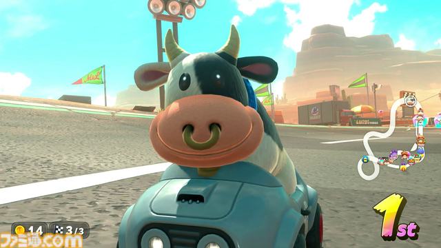 『マリオカート ワールド』ウシがかわいすぎてモーたまらん。“モーモーカントリー”のこだわりもパシャリ、グランプリで1位でゴールするとドヤ顔に