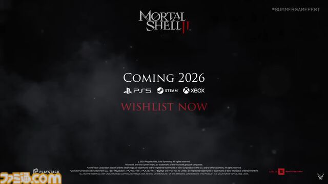 『MORTAL SHELL II』（モータルシェル）が2026年に発売決定。剣や銃で戦うアクションゲーム。プラットフォームはPS5／XSX／Steam【Summer Game Fest 2025】