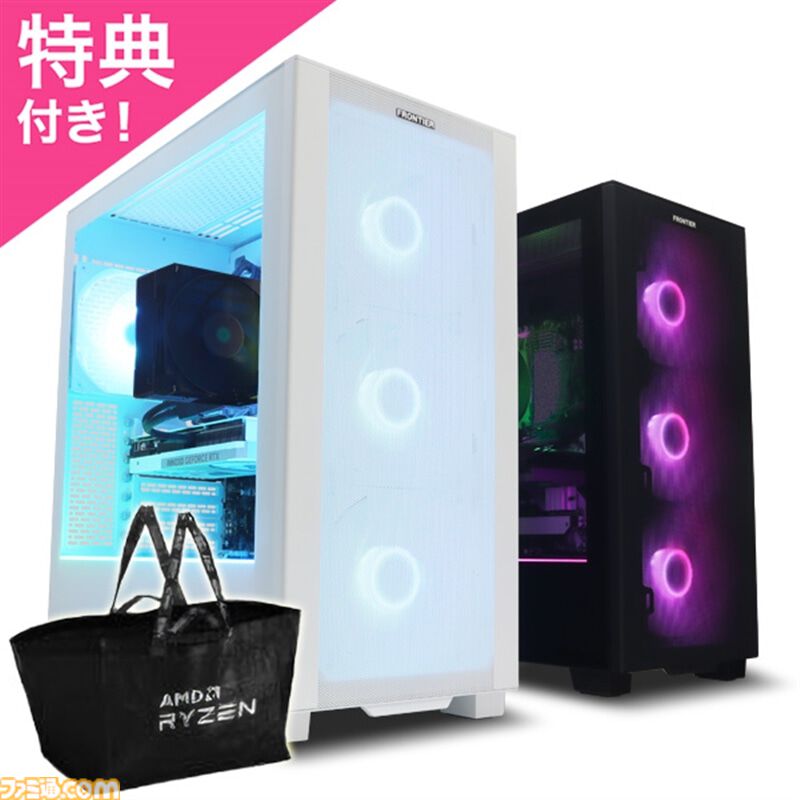 FRONTIERのRX7800XT搭載ゲーミングデスクトップが24万円