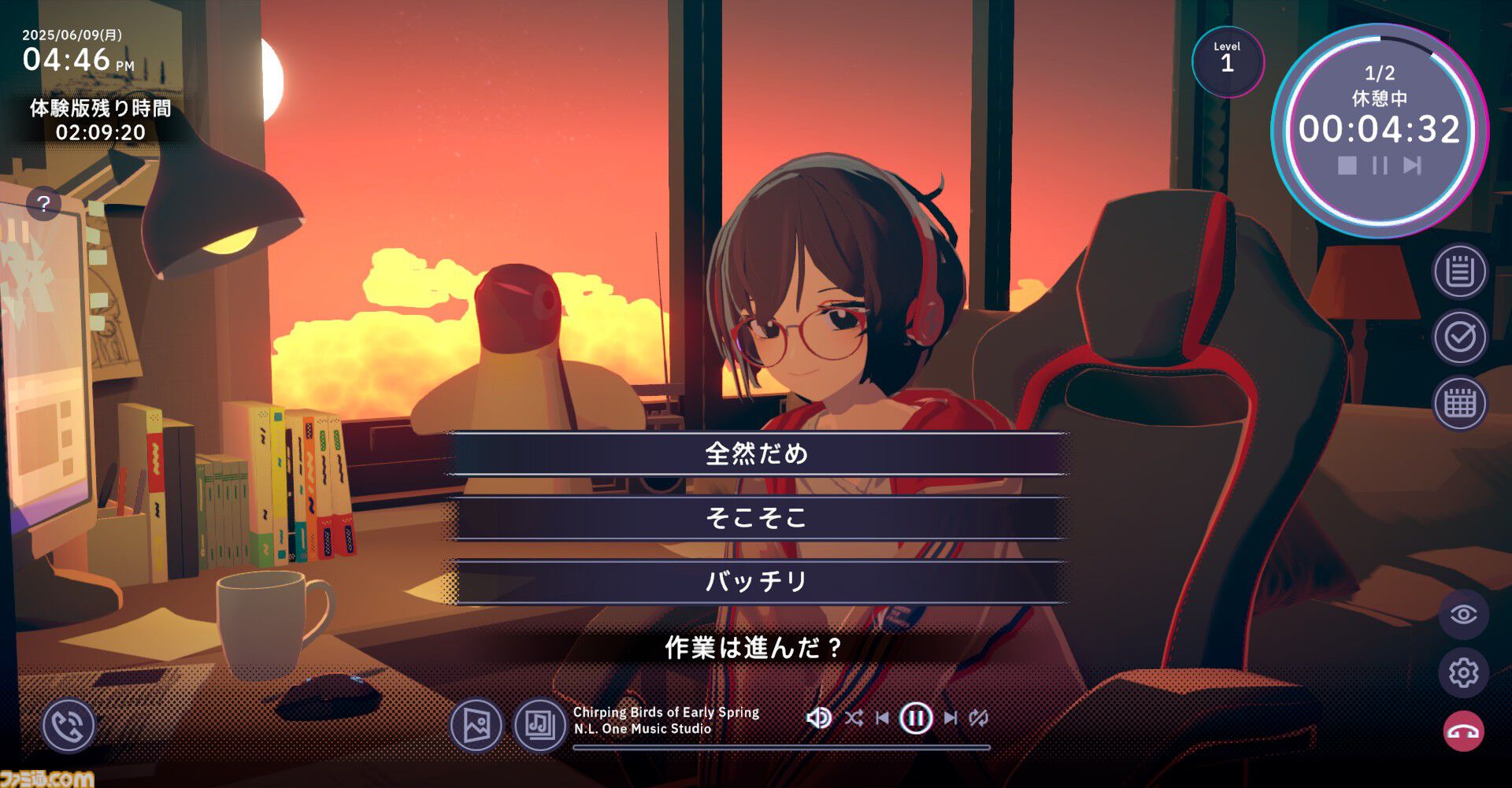 『Chill with You : Lo-Fi Story』妄想豊かな少女といっしょに作業。休憩時間に仲が深まっていくかも。体験版が配信