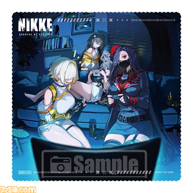 『NIKKE』エレグの描き下ろしイラストをデスクマット＆ジオラマがエビテン限定で登場。PCクッションや限定Tシャツ、アリスのヘッドホンがラインアップ