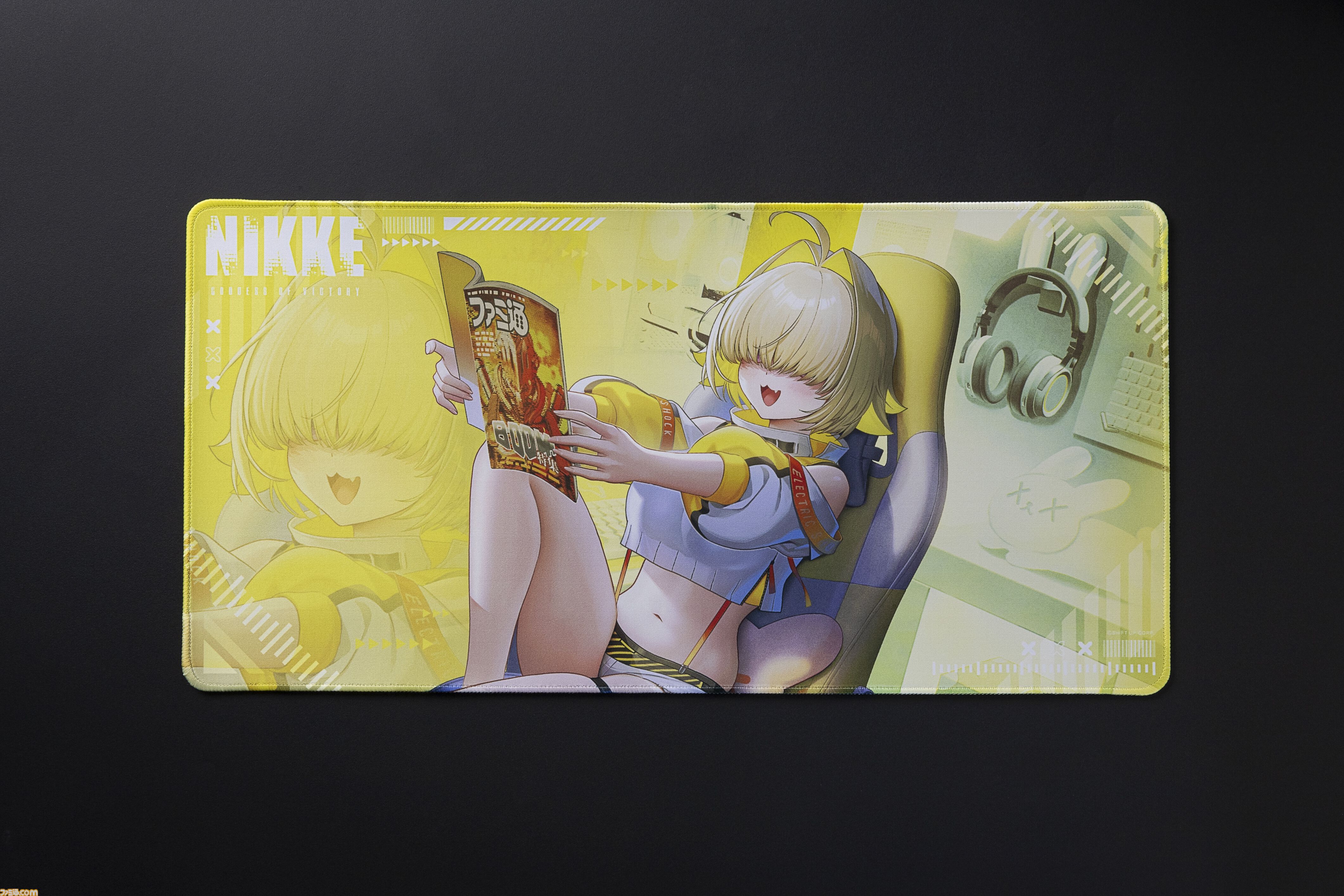 『NIKKE』エレグの描き下ろしイラストをデスクマット＆ジオラマがエビテン限定で登場。PCクッションや限定Tシャツ、アリスのヘッドホンがラインアップ