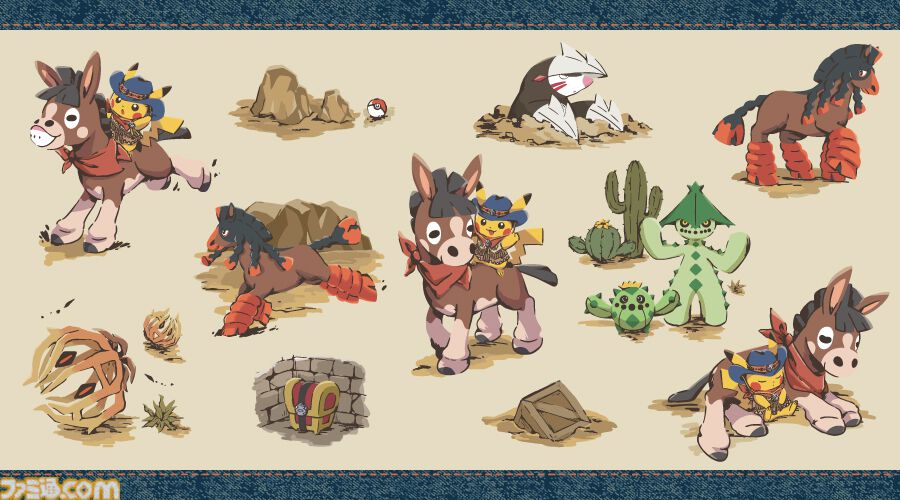 ポケモン』ピカチュウがドロバンコに乗って砂漠を旅するグッズが