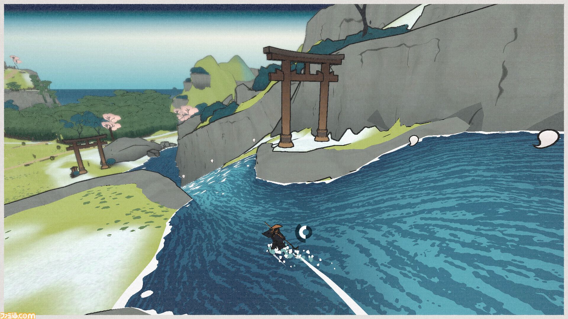『OKU』日本画風の世界を旅する癒し系ゲームのSteamページが公開。美しい風景を心に刻み、心のままに詩を読む。つぼみに花を咲かせるようなインタラクトも心に染みる