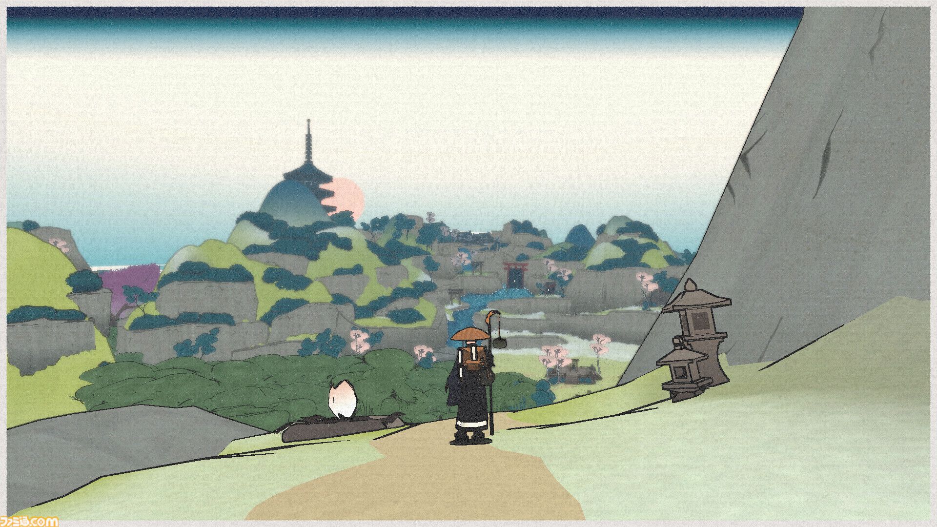 『OKU』日本画風の世界を旅する癒し系ゲームのSteamページが公開。美しい風景を心に刻み、心のままに詩を読む。つぼみに花を咲かせるようなインタラクトも心に染みる