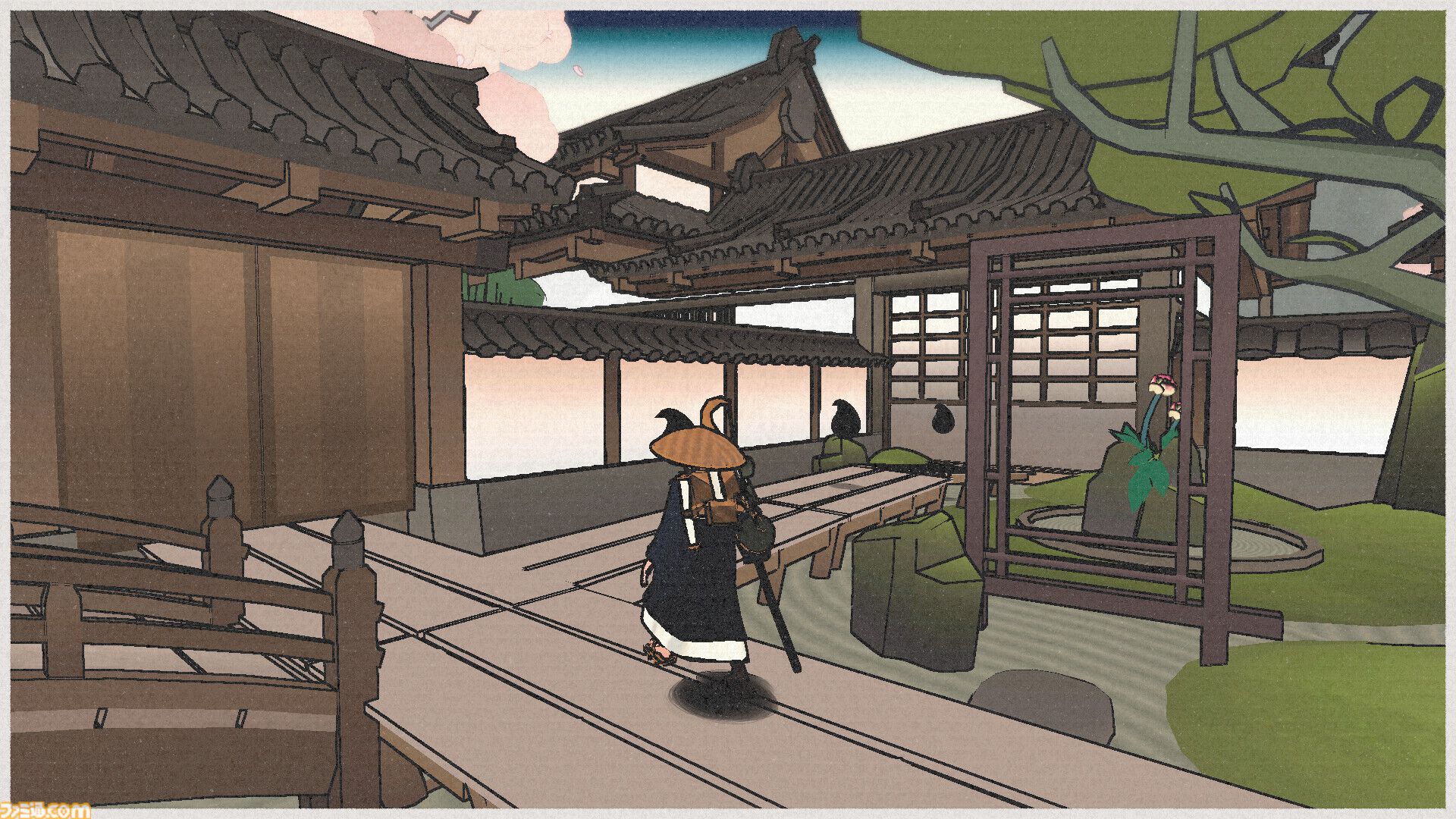 『OKU』日本画風の世界を旅する癒し系ゲームのSteamページが公開。美しい風景を心に刻み、心のままに詩を読む。つぼみに花を咲かせるようなインタラクトも心に染みる