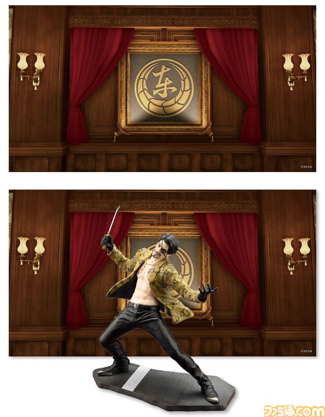 『龍が如く』真島吾朗の1/6スケールフィギュアが登場。大迫力の狂気溢れる戦闘シーンを再現。セガストア特典として東城会本部の布ポスターが付属する