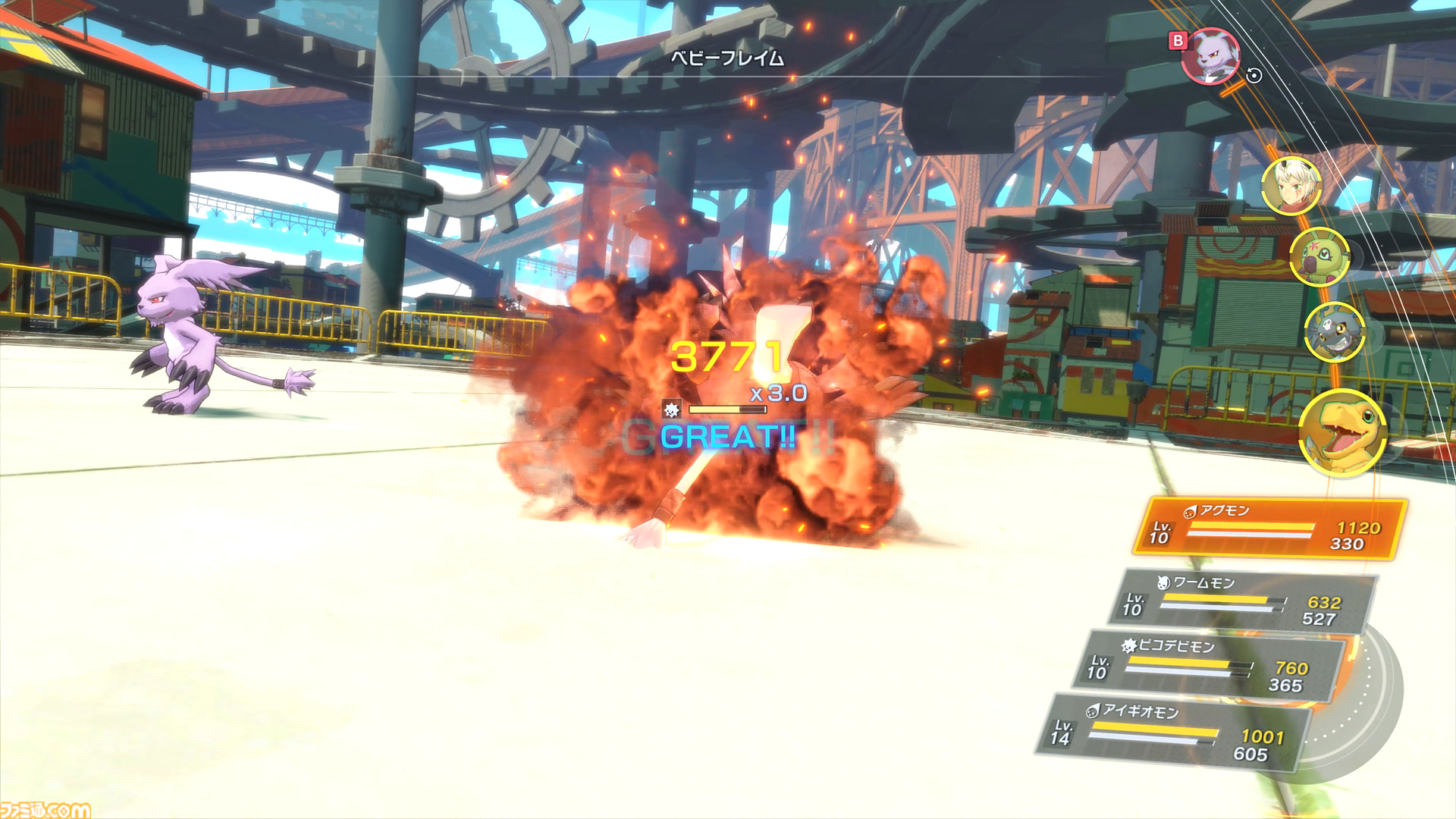 『デジモンストーリー タイムストレンジャー』先行レビュー。デジモンたちの街を歩くだけで楽しい。育成RPG最新作はガルルモンの背に乗って世界を駆ける夢を叶えてくれた