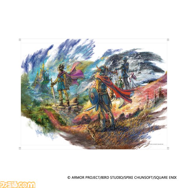 『ドラゴンクエスト』ロトの装備がぬいぐるみになって登場。かぶれる兜や剣、盾で勇者になりきれる。HD-2D版ロト三部作のタペストリーも