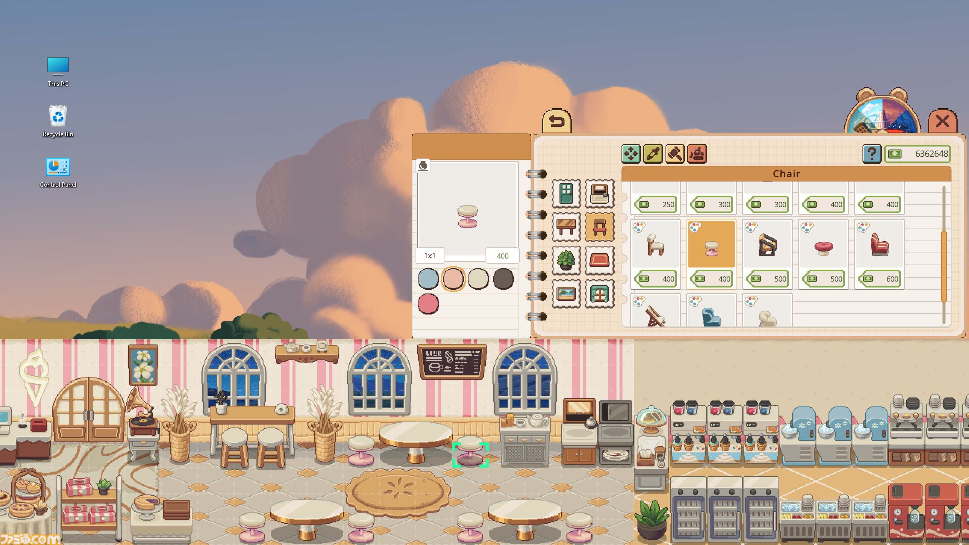 『月曜が来ないカフェ』“コメントでつながる”放置系カフェ経営シミュレーション。YouTubeやTwitchの配信に視聴者がお客さんとして来店・注文できる